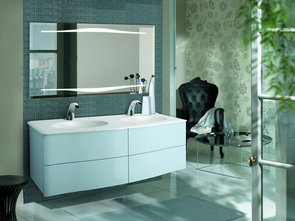 Meuble vasque Epure L140, 4 tiroirs - DECOTEC