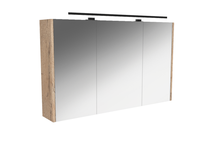 Armoire Courtoisie L100 Chene brut naturel + spot LED L80 Paname Noir mat Armoire Courtoisie L100 Chene brut naturel + spot LED L80 Paname Noir mat