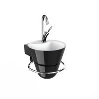 Thumbnail of http://Lave-mains%20Cône%20noir%20brillant%20-%20DECOTEC