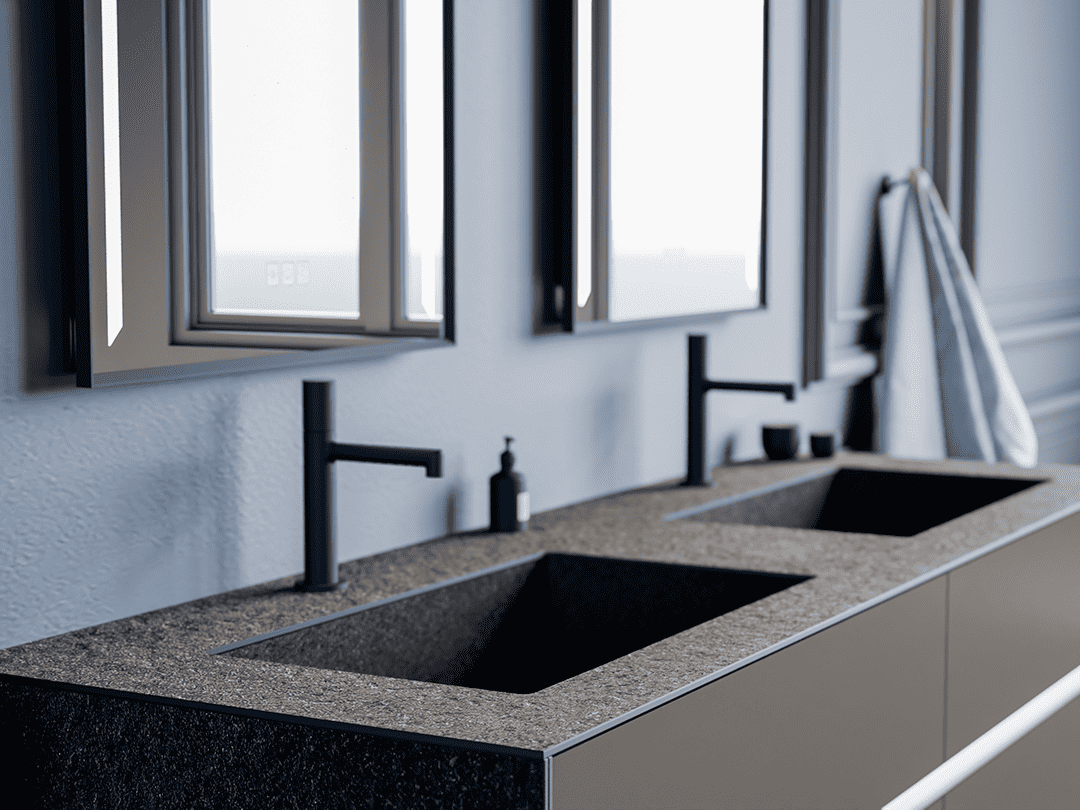 Meuble de salle de bain KARMA vasque intégrée - DECOTEC