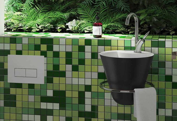 Lave-mains Cône noir - DECOTEC