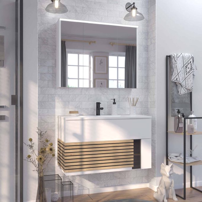 Archi weiß matt Waschbeckenunterschrank