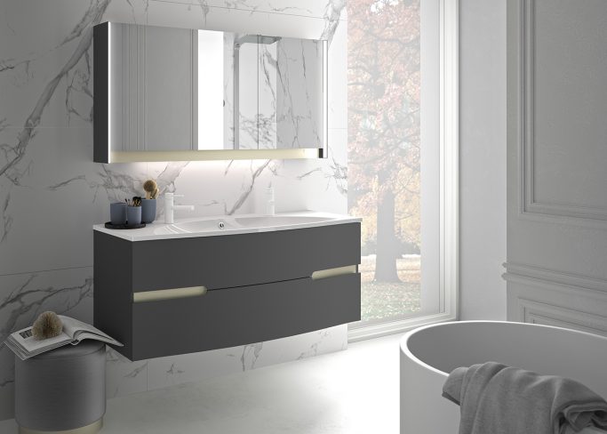 Kleiderschrank Egerie Anthrazit matt