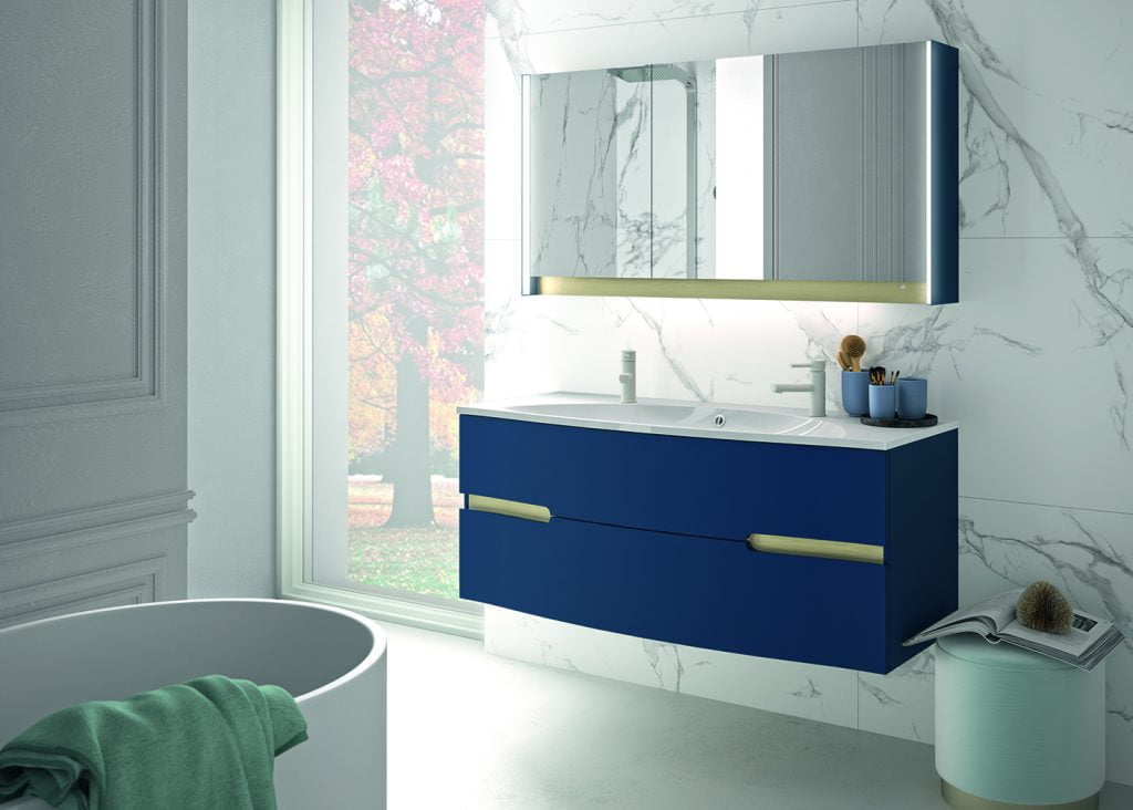 Kleiderschrank Egerie Matt nachtblau L130