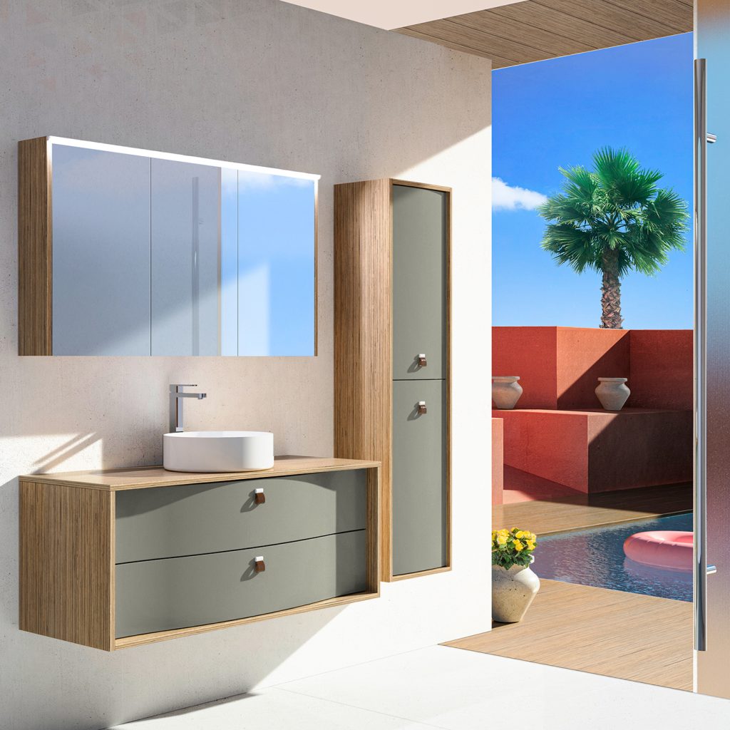 Waschbeckenunterschrank Havanna greige, 120 cm