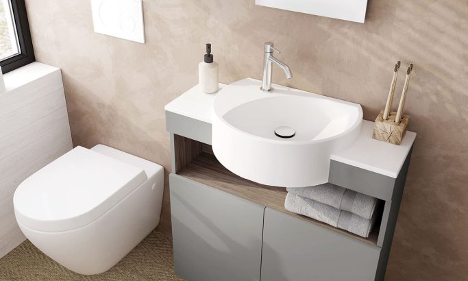 Tip Waschtischunterschrank, Farn, 75 cm,