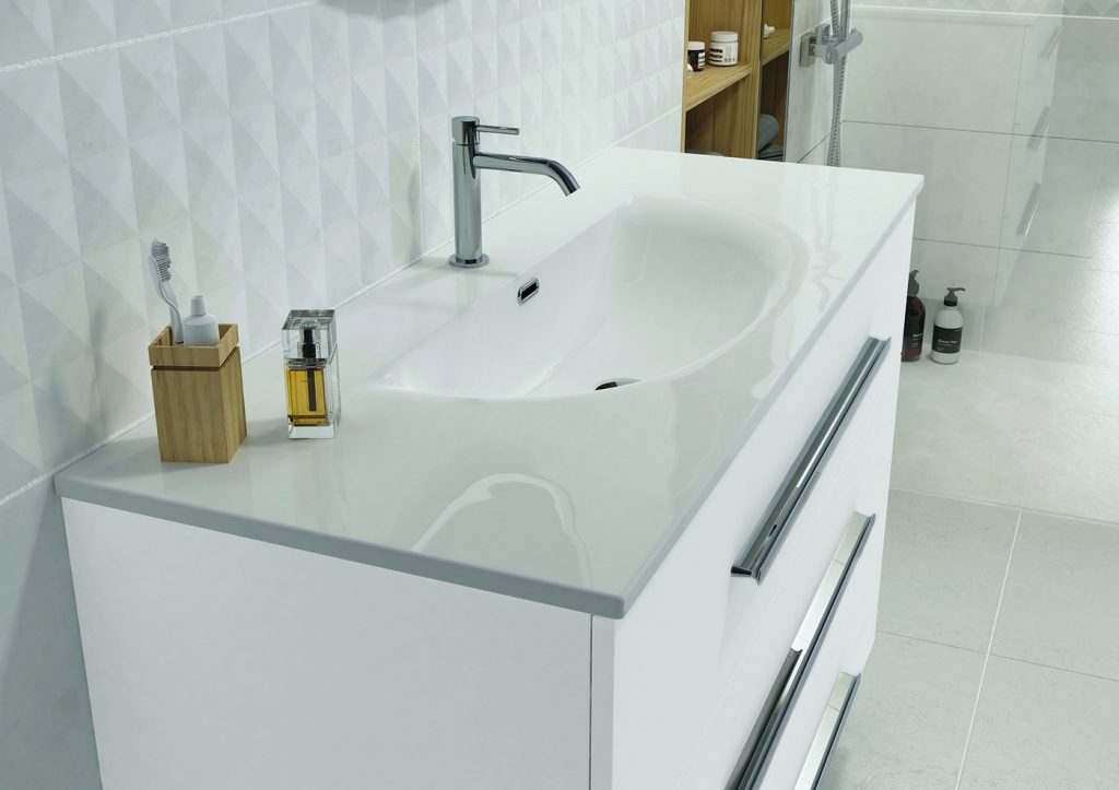 Meuble Bento L120 plan vasque Ceramique Stellaris