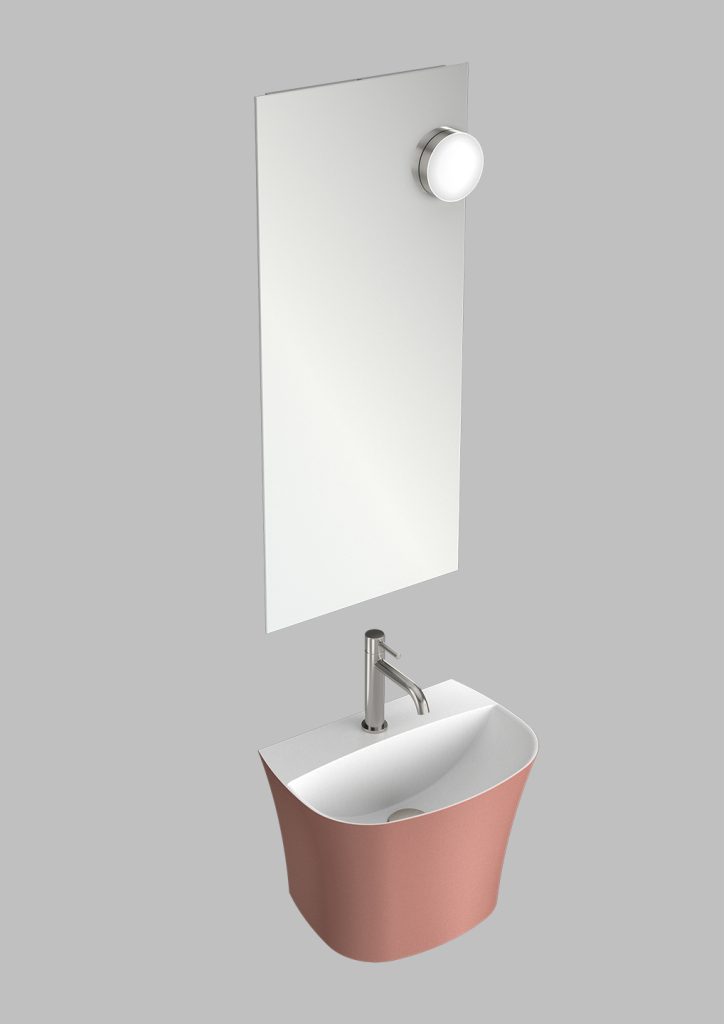 Lave-mains Berlingot terracotta, par DECOTEC